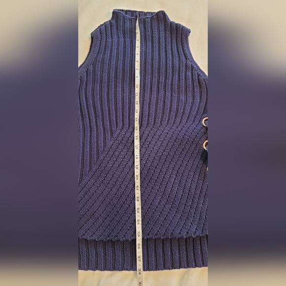 J Lo Cotton Blend Purple Sleeveless Sweater Top Small - Picture 12 of 12